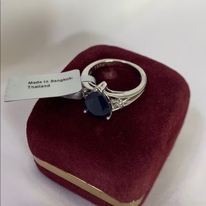BNWT Real Madagascan Sapphire Blue Ring